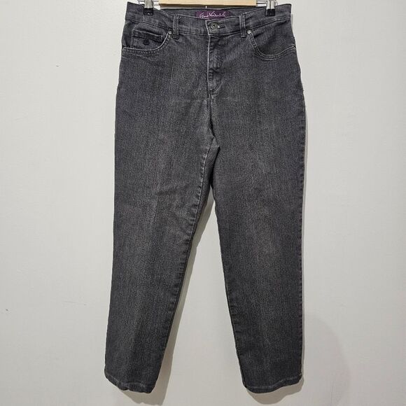 Gloria Vanderbilt - Jeans Relaxed Capri Straight Leg Dark Wash - Size 8 - Gray - Picture 1 of 7